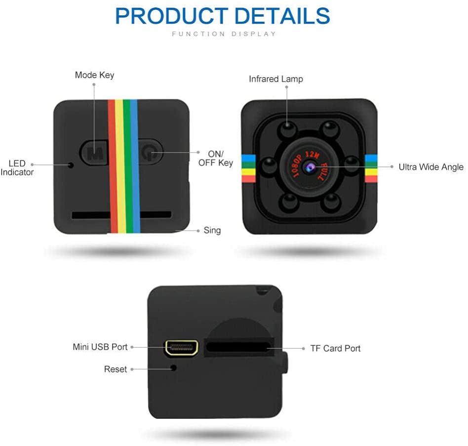 Compact Camera Mirrorless - Original SQ11 Mini Camera 1080p HD