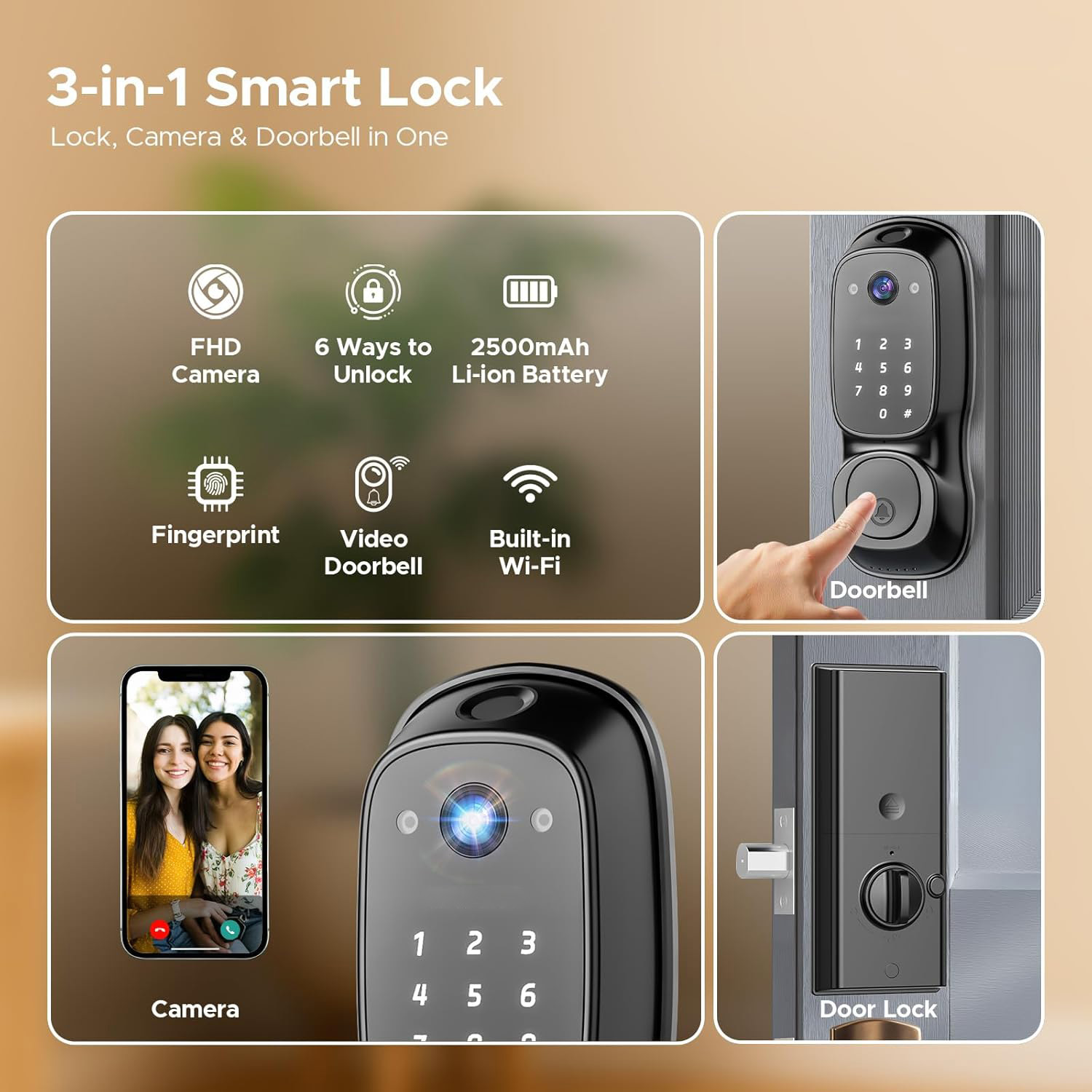 Tuya Wifi Smart Door Lock ‎Cam - огляд і ціна Electronics & Gadgets Gaming & Toys Kinhank Super Console X2 Pro