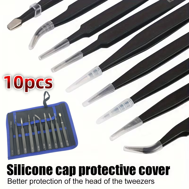 10Pcs ESD Anti‑Static Tweezers - огляд і ціна Diy Electronics Gadgets